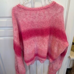 Anthropology NWT Pink Rose Women’s M Chunky Knit Oversized Sweater wool blend